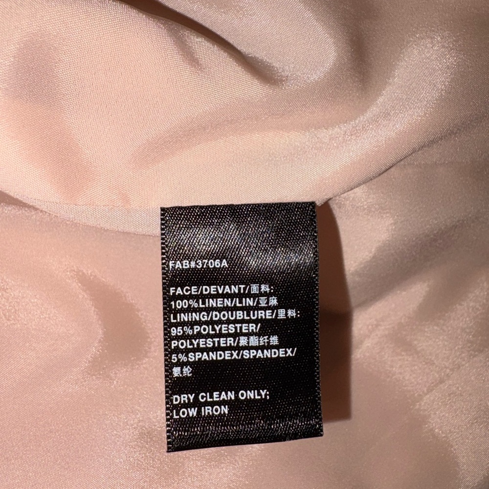 NWT Lafayette 148 New York pink linen open blazer $698 - Picture 7 of 9